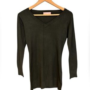 Kitty size S V-neck sweater with sequin cut out back good condition